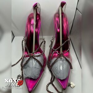 Cape Robbin  Pink  Clear Vinyl Heels - Size 11